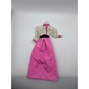 Vintage Angel Face Barbie 1982 Pink White Lace Cameo Victorian Dress Doll Clothe